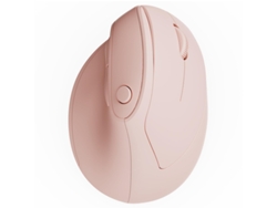 Ratón inalámbrico ergonómico, conexión Bluetooth USB dual, 1000/1600/2400 DPI rosa Bestvite