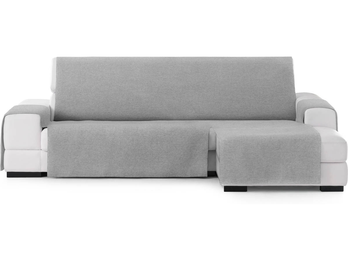 Funda de Chaise Longue Derecha EYSA Prática Premium Valeria Tejido Elástico (240 x 80 x 220 cm - Poliéster y Algodón - Gris)