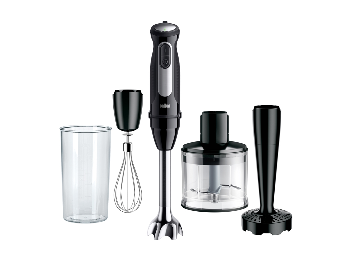 Batidora de Mano + accesorios BRAUN MQ55307M (1000 W - Negro y acero inoxidable)