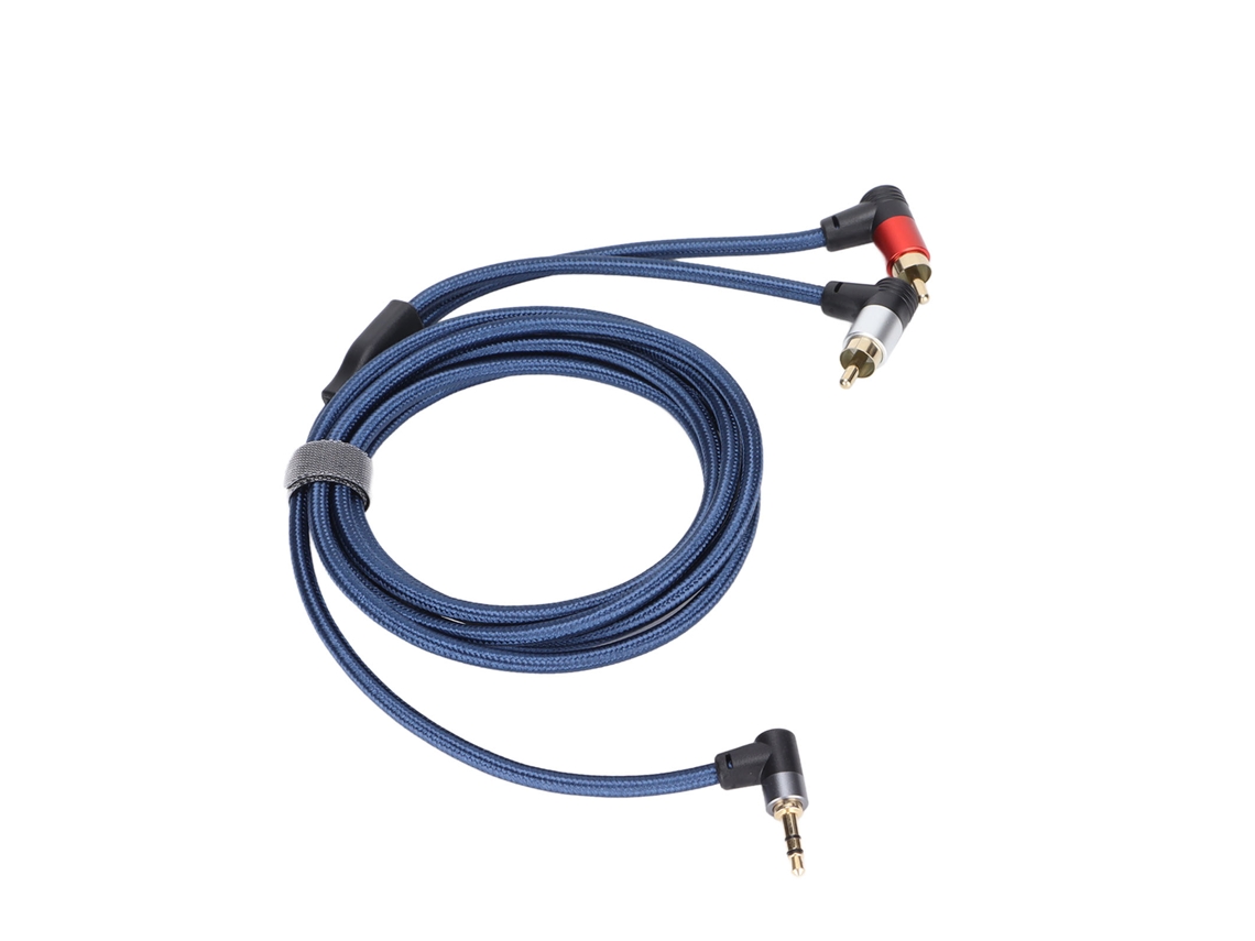 Cable De Audio Estéreo De 3,5 Mm Macho A 2rca Macho Con Adaptador Trenzado De Nailon, 2 M, Para Altavoces, Amplificador Y Mezclador.