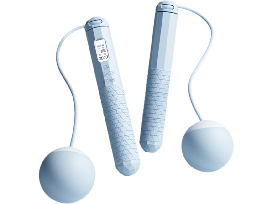 Cuerda De Saltar Inalámbrica Con Agarre Antideslizante, Peso Profesional, Sin Cuerda, Para Uso En Interiores Y Exteriores (azul)