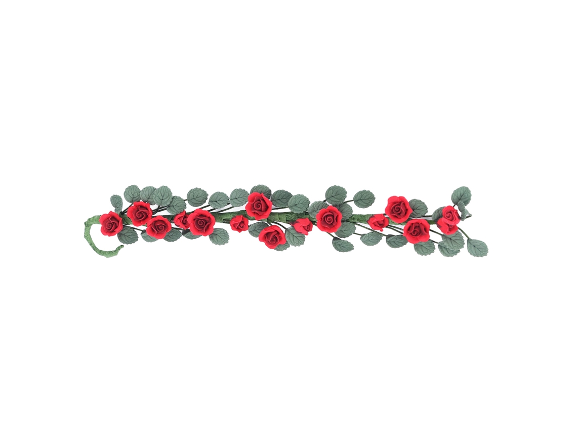 Vinha De Rosas Em Miniatura Para Casinha De Bonecas 1:12 Acessório Decorativo Diy