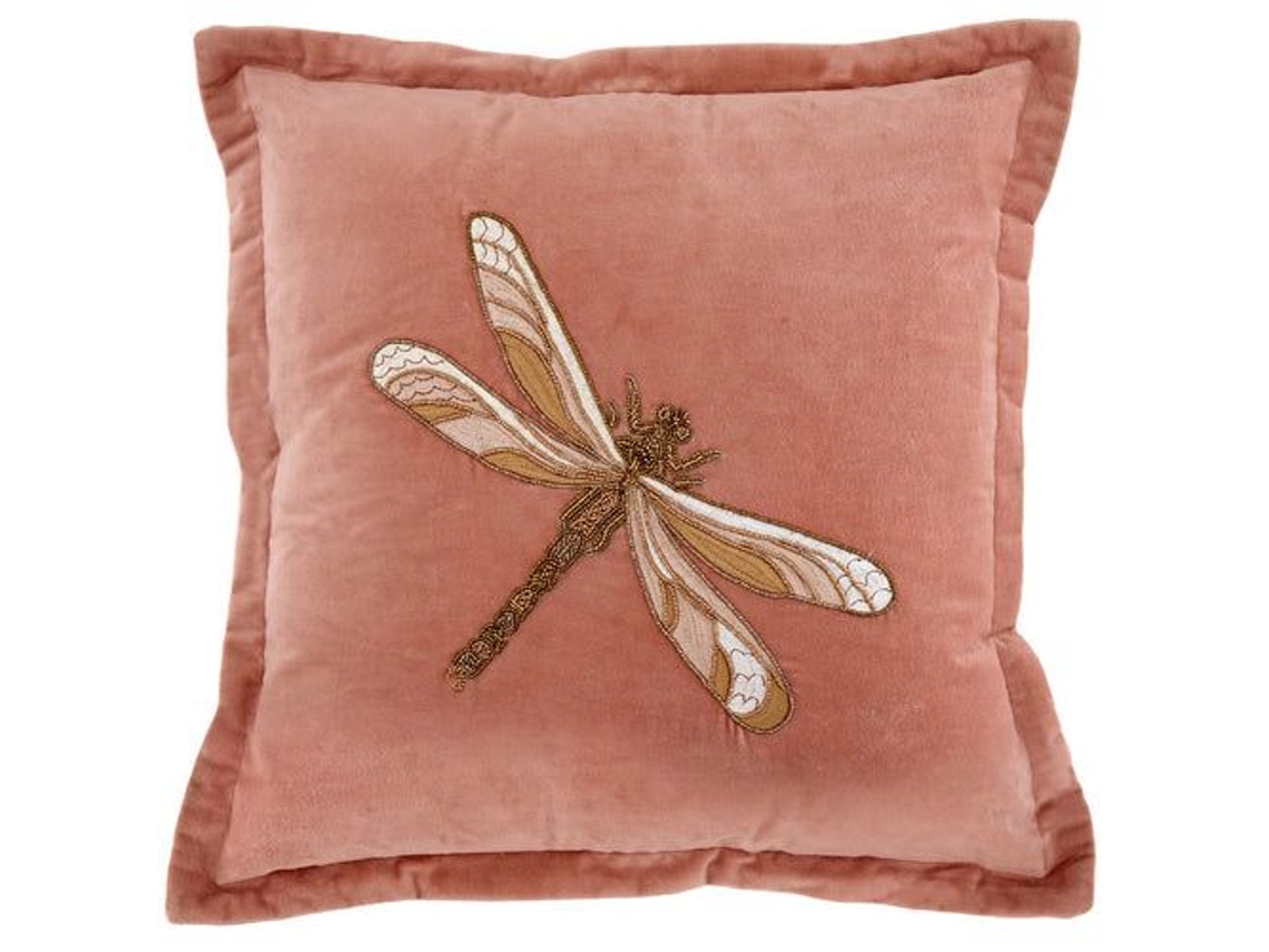 Cuscino Ricamato Voyage Maison Aria Terciopelo Rosa