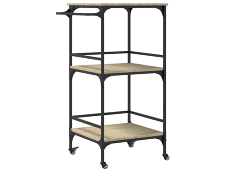 Carrito de cocina madera ingeniería roble Sonoma VIDAXL (60,5x50x105 cm)