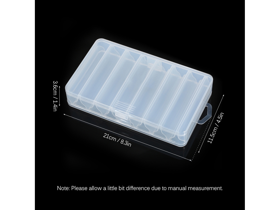 Caja para señuelos de pesca con 14 compartimentos