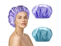 2 Capas De Ducha Reutilizables, Con Dos Capas De Eva Impermeables Para La Protección Del Cabello Femenino.