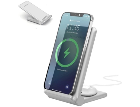Estación de Carga Indução Rápida Sem para iPhone 11/12 Pro/12 YIZHOOD Blanco
