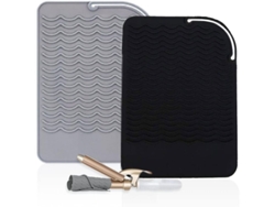 2 Alfombrillas De Silicona Resistentes Al Calor Para Herramientas De Peluquería Calientes - Ideales Para Viajar - Antiquemaduras