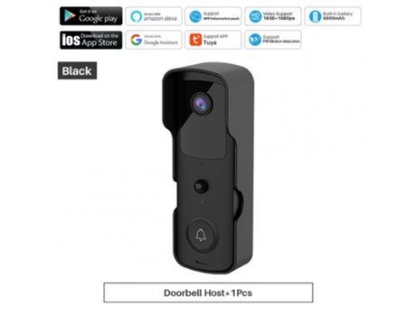 Timbre de video inteligente tuya wifi 1080p videoportero de dos vías inalámbrico para el hogar timbre de puerta pir detección de movimiento cámara ...