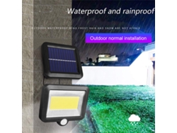 2026-lámpara Solar Exterior De Pared 100cob Con Sensor De Movimiento Impermeable Para Jardín Y Seguridad