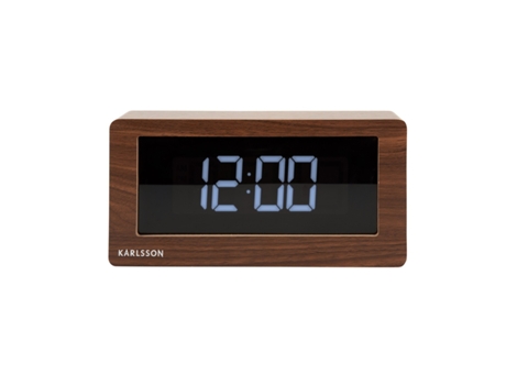 Reloj de sobremesa de chapa de madera Boxed LED KARLSSON