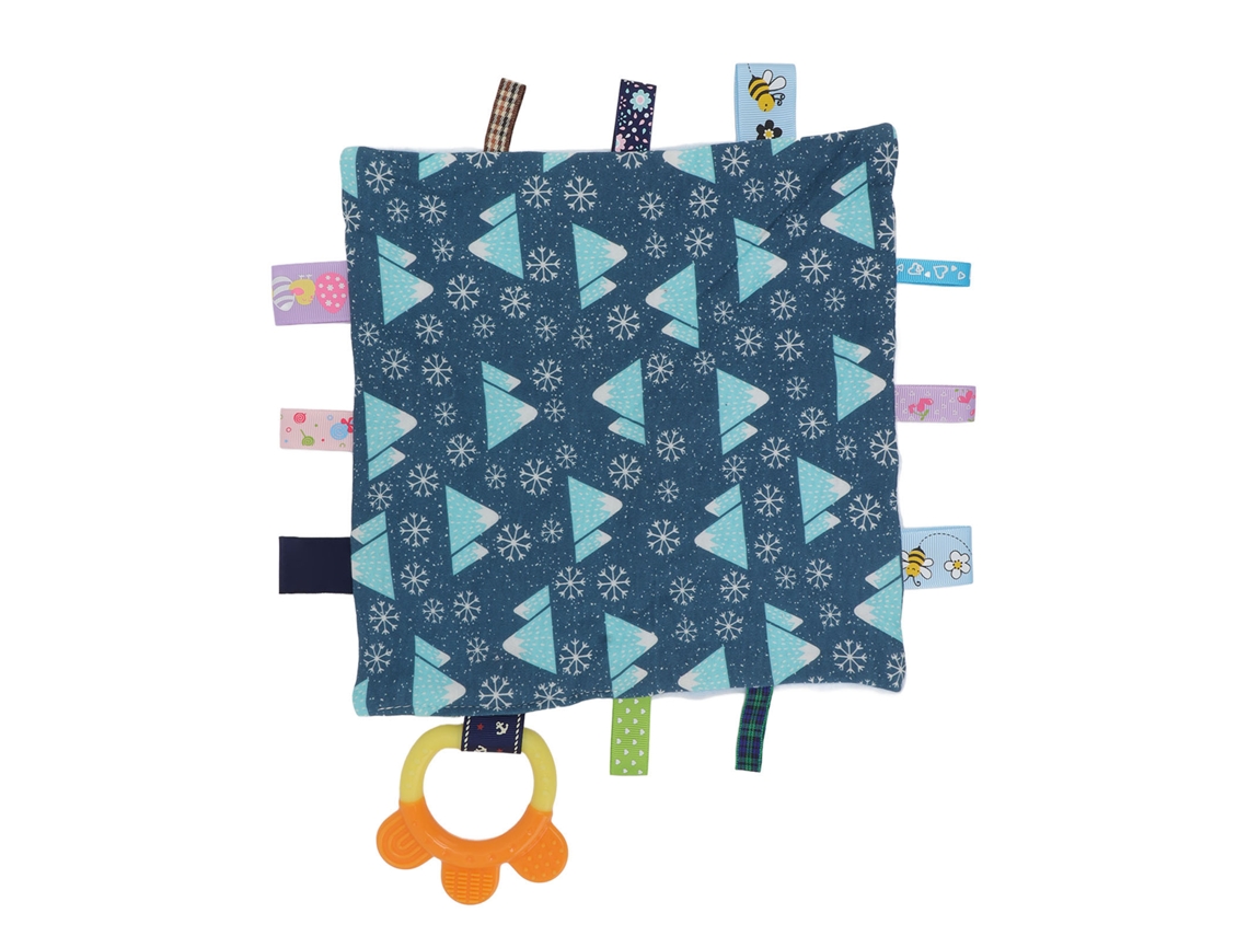 Toalla De Confort Para Bebé Con Chupete, Silicona Suave, Bonitos Estampados, Terciopelo Hipoalergénico, 25x25cm