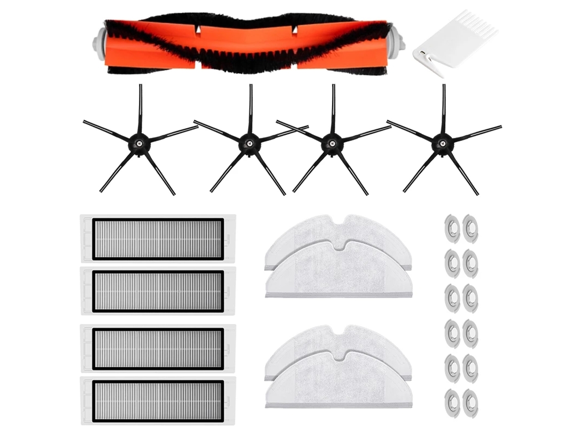 Cepillo principal cepillo lateral negro filtro Hepa para Xiaomi Roborock S6 S5 Max S60 S65 S5 S50 S55 E25 E35 piezas de vacío