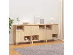 Lovely Home Aparador 3 Pzs 60X35X70 Cm Derivados Madera Roble Sonoma