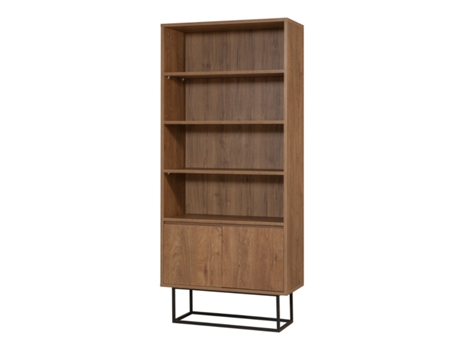 Librería industrial negra y de madera BAILE CONCEPT U