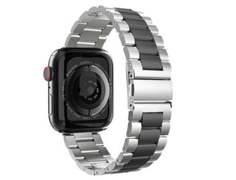 Correa Acero para Apple Watch Series 7 41mm Cinzento y Negro