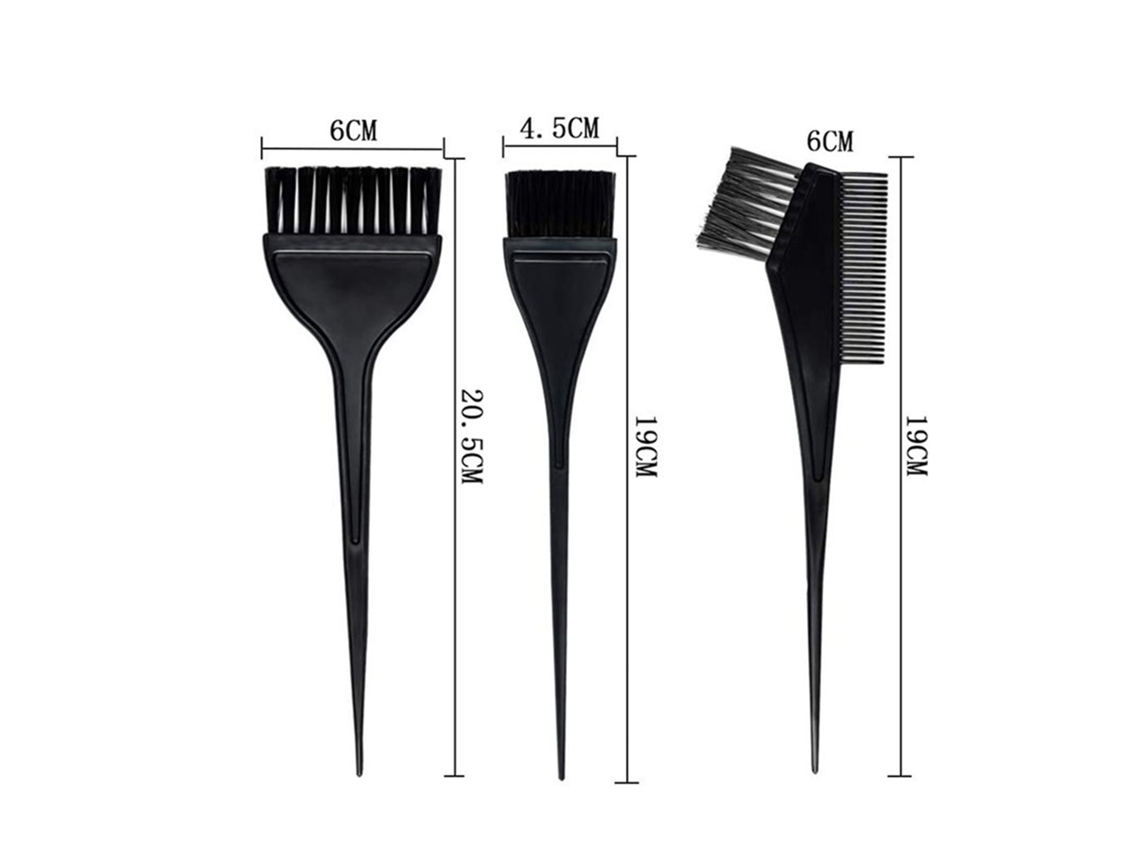 Set De Tinte Para Cabello 13 Piezas Herramientas De Salón Gorro De Mechones Capa Cepillo Bol Mixer Pinzas Fundas Oídos Guantes