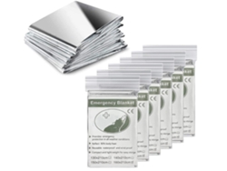6 Mantas De Emergencia, 2,1 M X 1,6 M, Mantas Térmicas De Aluminio, Mantas De Emergencia Para Supervivencia, Rescate Y Primeros Auxilios (pl