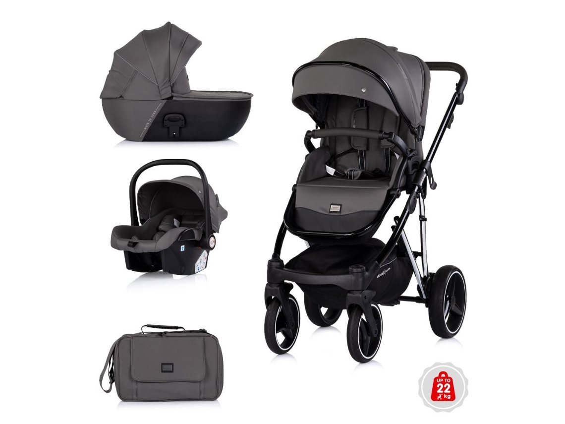 Carrito De Bebé 3 En 1 Imperium Hasta 22 Kg - Chipolino - Charcoal