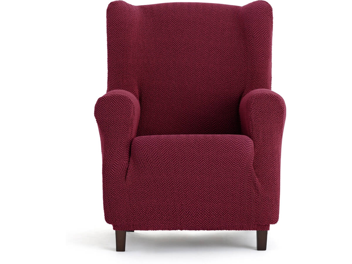 Funda de Sillón EYSA Premium Jaz Tejido Multielástico (100 x 80 x 120 cm - Poliéster y Algodón - Burdeos)