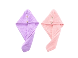 2pack Toalla De Cabello De Microfibra Envoltura Toalla De Secado De Cabello Coral Veludo Absorbente Rápido Secado Pelo Turbante