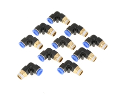 10 Conectores Rápidos Neumáticos En Codo Con Rosca De 8 Mm Y Ajuste G1/4.