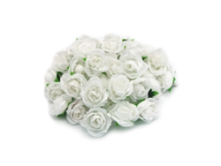 2026-50 Piezas Cabezas De Rosa Simuladas De Seda Reutilizables Decorativas Para Boda Fiesta Blanca