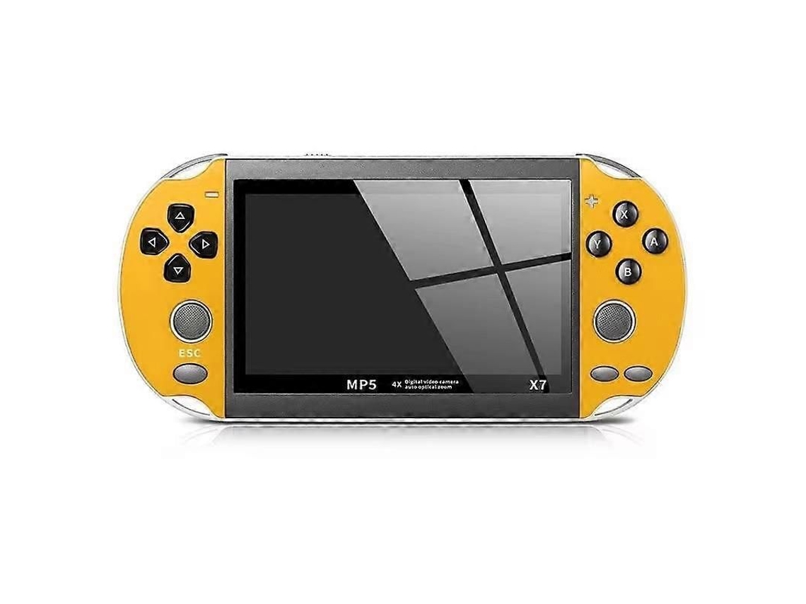 Consola de juegos retro portátil GOKOCO X7 PSP 8G con dos mandos y una pantalla Full HD de 4,3 pulgadas.