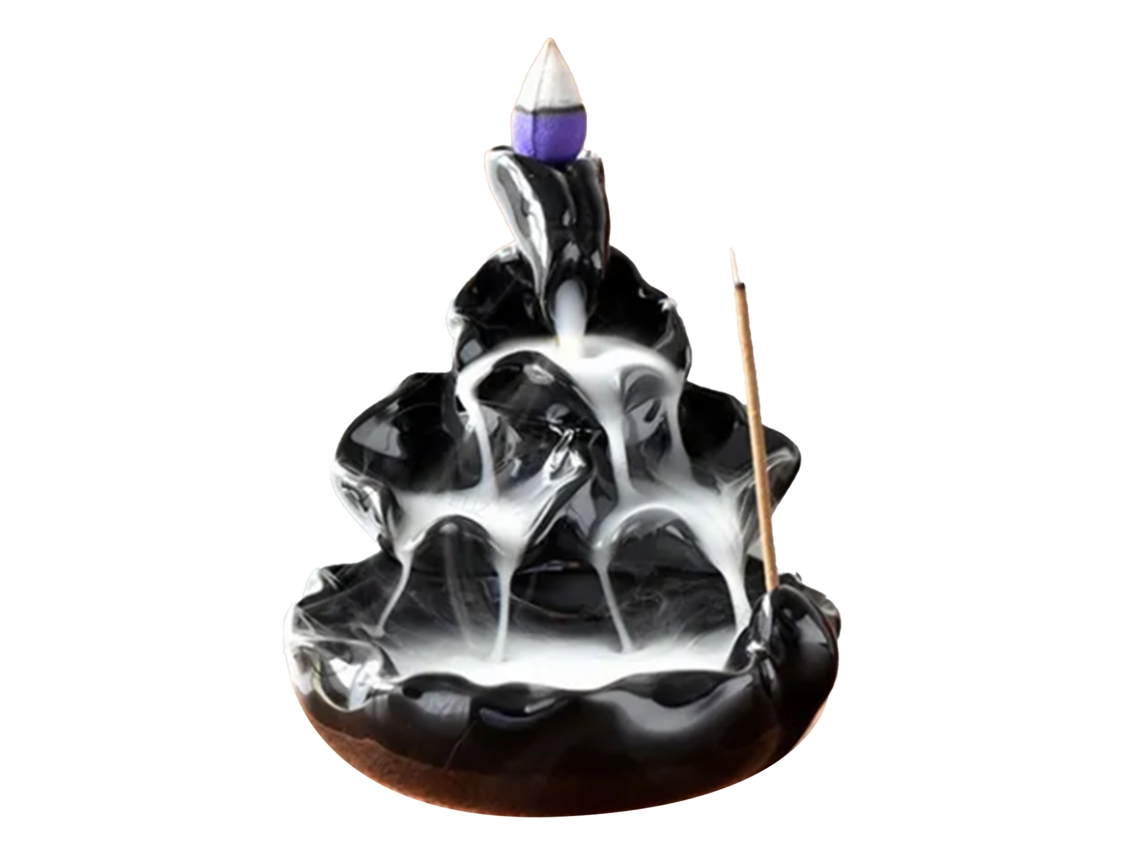 Baok - Quemador de incienso de cerámica antigua con sistema de retorno para relajación, meditación, uso doméstico, café y como ayuda para conciliar el sueño.