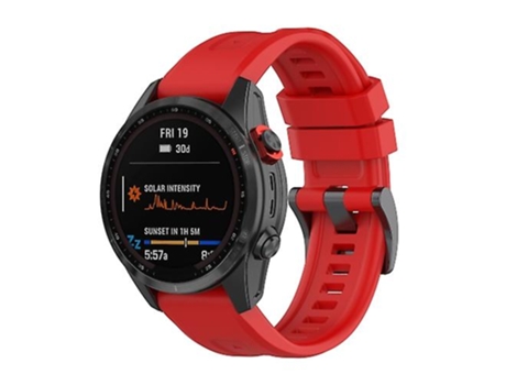 Correa para Garmin Fenix 7x Correa de reloj de silicona de liberación rápida roja VENISYMLIS