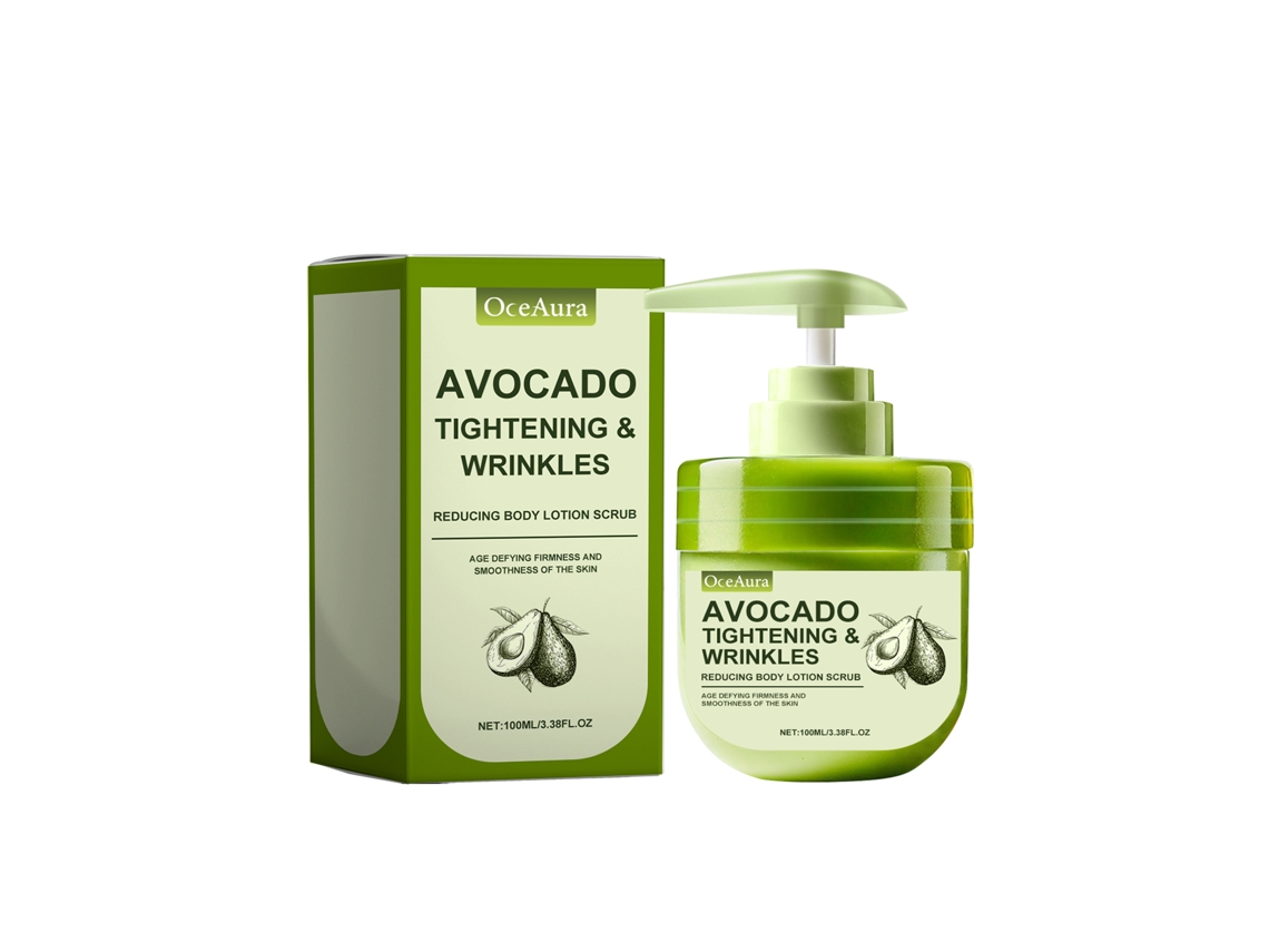 Loción corporal exfoliante reafirmante de aguacate