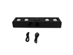 Altavoz Bluetooth 5.3 Rgb Hifi Con Reloj, Despertador Y Radio Para Pc, Ordenador De Sobremesa Y Portátil - Negro
