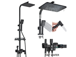 Juego de ducha digital, botón de 4 funciones, temperatura constante, montaje en pared, termostático C Oem