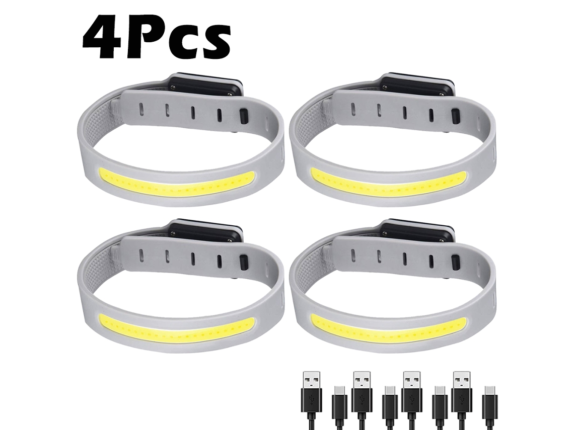 Brazalete LED para correr de noche, luz de seguridad deportiva, recargable por USB, con advertencia en brazo o pierna. Aeuzwr