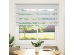 Maison Exclusive - Estor Cebra Blanco 145x150 Cm Tejido Ancho 140,9 Cm Poliéster