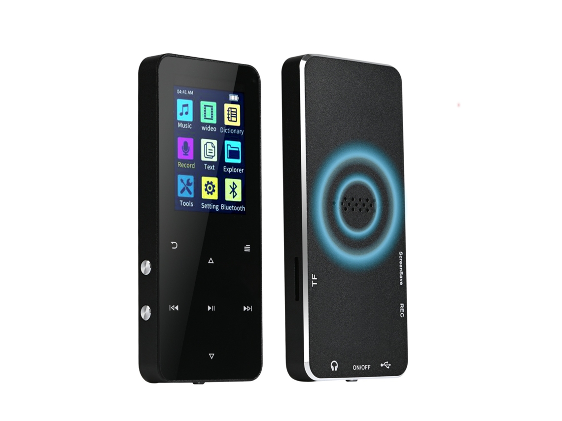 Reproductor MP4 Eifson + Tarjeta de memoria de 64 GB + Auriculares con cable (negro)