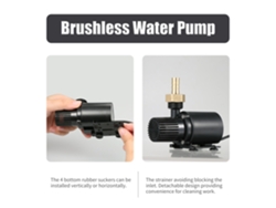 Bomba de agua sumergible sin escobillas Decdeal para acuario y fuente, ultrasilenciosa, 12 V CC, 600 l/h, 7,5 W, elevación de 3 m (9,84 pies) con filtro.
