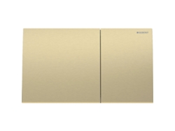 GEBERIT placa de accionamiento Sigma70 para 2 cisternas, 115.622., Color: Acero inoxidable Latón