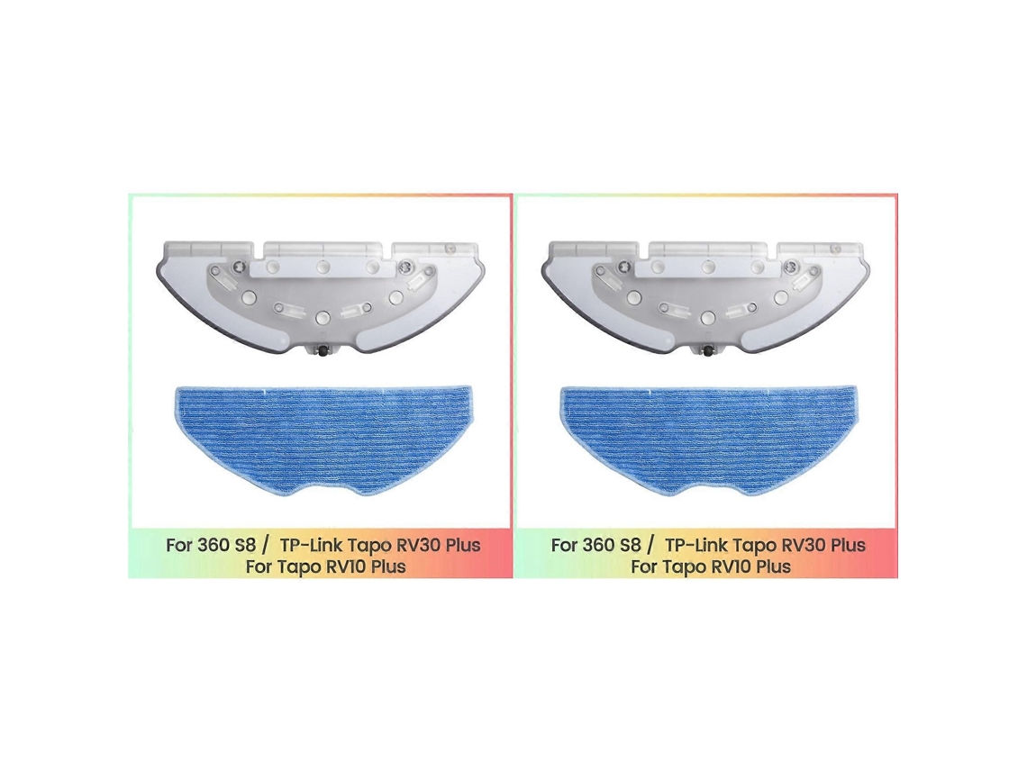 2x Replacement Mop Bracket Kit For 360 S8 / Tp-link Tapo Rv30 Plus / Tapo Rv10 Plus Robot Vacuum Cleaner Microfiber Pads