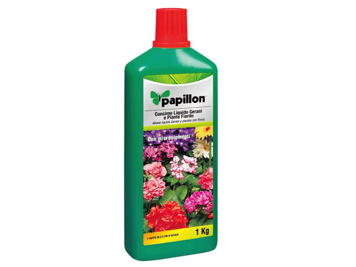 Abono liquido papillon geranios y flores 1kg
