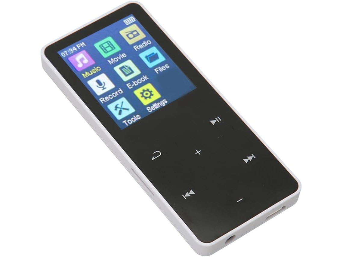 Reproductor MP3 Bluetooth YIZHOOD JS04 1.8Inch HiFi Loseless 8GB (Blanco)