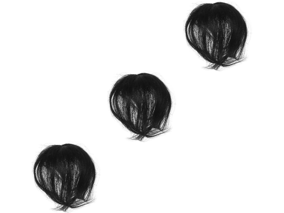 3pcs Cabello Peluca Pièces Pelucas Mujers Toppers Pour Courts Topper Avec Clairsemés