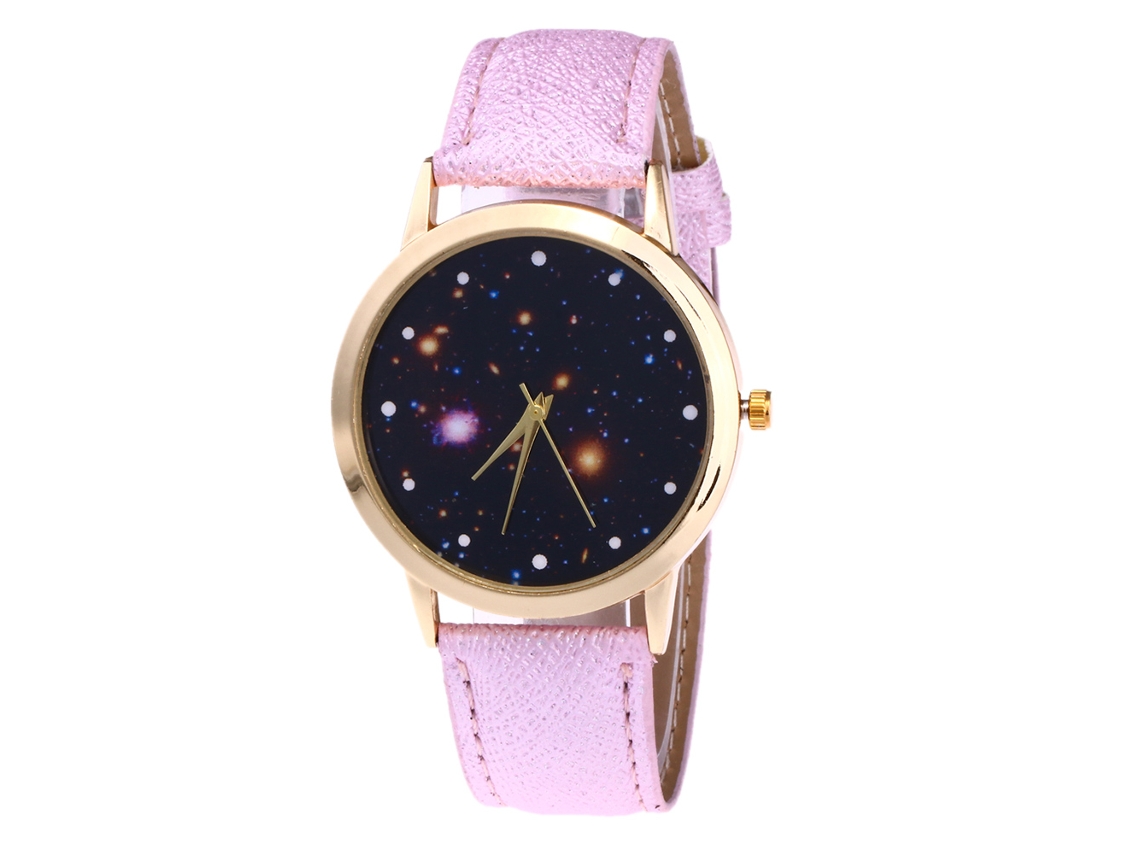 Reloj De Pulsera De Aleación Rosa Claro Para Negocios Informales, Analógico De Cuarzo (par)