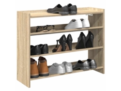 Mueble Zapatero | Armario Zapatero Madera Contrachapada Roble Sonoma 80x25x62 Cm