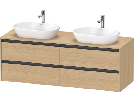 Mueble DURAVIT Ketho.2 bajo lavabo hueco para lavabo en ambos lados 1600x568x550mm K24899B