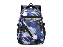 Mochila escolar para libros, bandolera, mochila ligera para niños, estudiantes y adultos, mochila de cintura azul con diseño de panal.