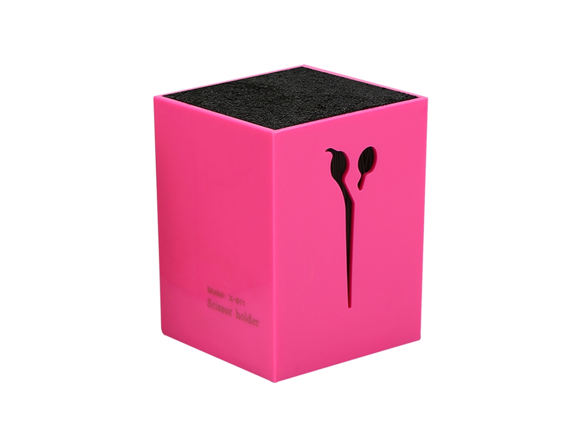 Caja De Almacenamiento Para Peines, Pinzas Y Tijeras De Peluquería Profesional (rojo Rosa)