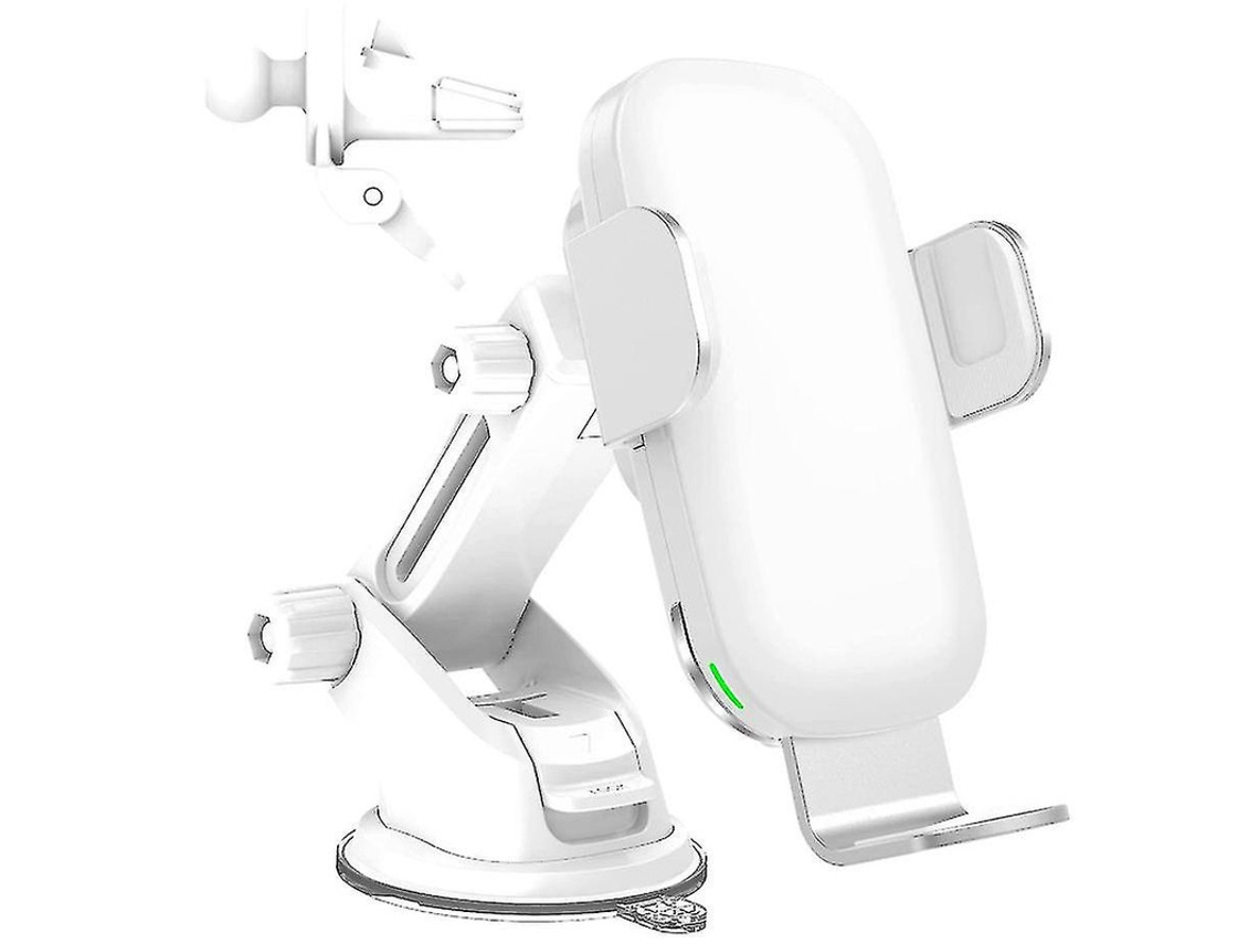 Cargador Carro Qi Fast Auto Clamping Para Apple, Samsung Yizhood Blanco