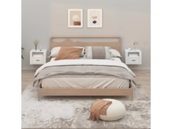 Mesitas de Noche de Pared 2 Pzs 50X36X40 Cm Blanco