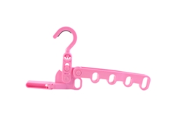 JILLIOPER 1 Pieza Accesorio para el Hogar Gancho Plegable de Plástico para Ropa 5 Agujeros Secadero (Rosa)